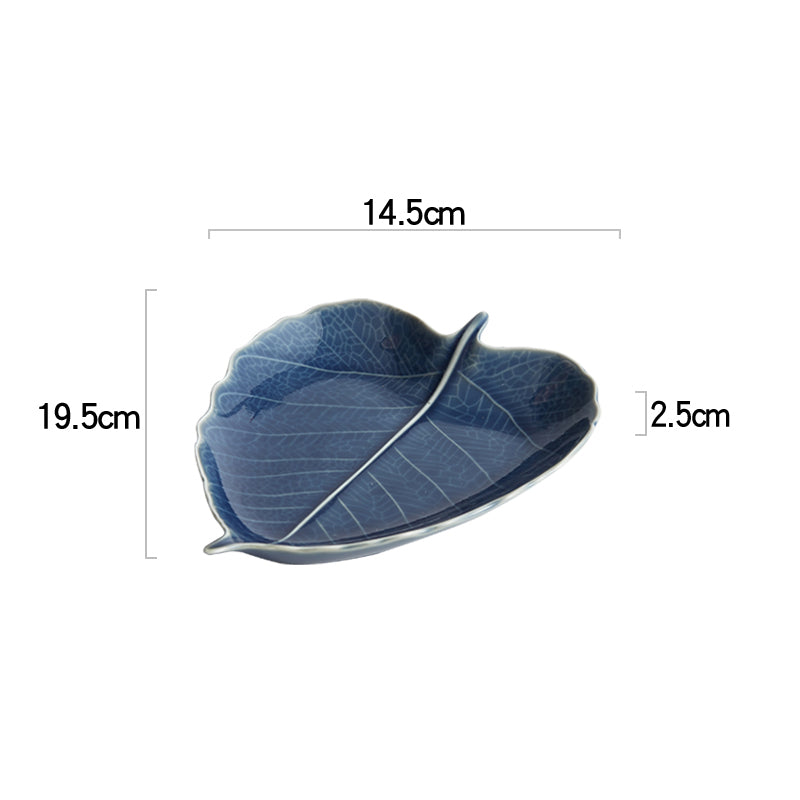 Ceramic Leaf Snack Plate