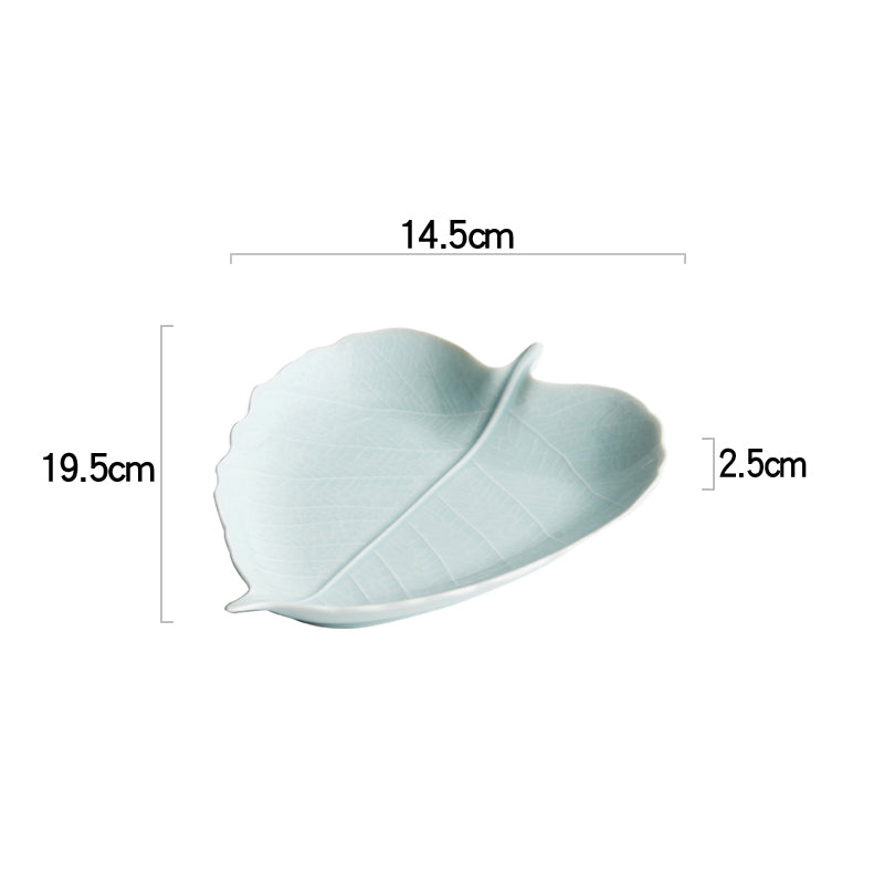 Ceramic Leaf Snack Plate