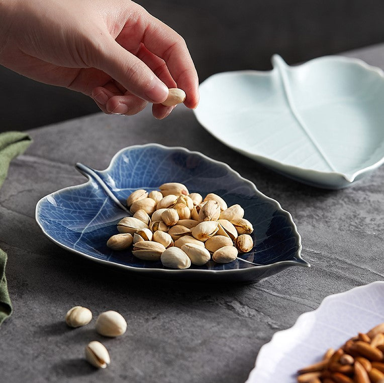 Ceramic Leaf Snack Plate