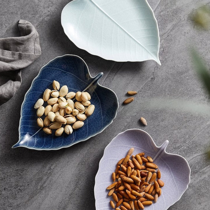 Ceramic Leaf Snack Plate