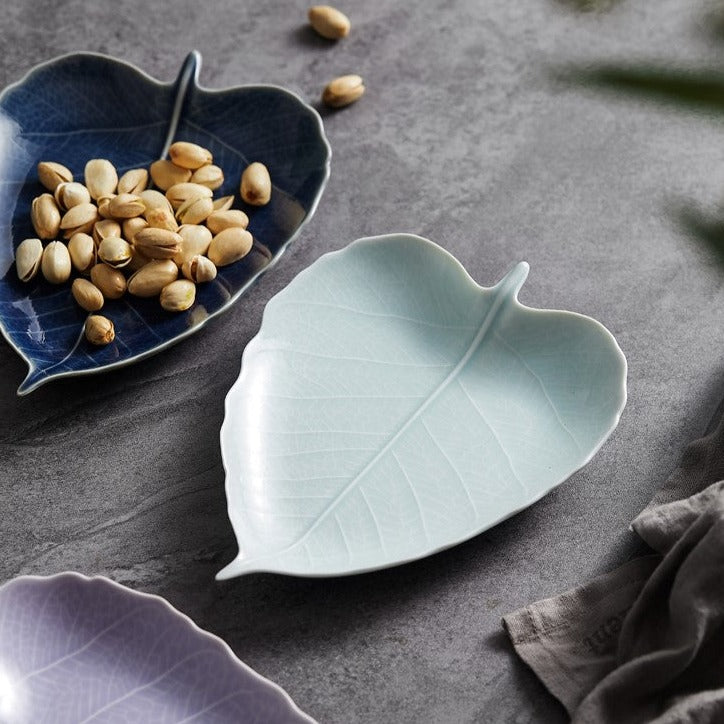 Ceramic Leaf Snack Plate