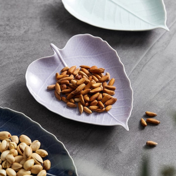 Ceramic Leaf Snack Plate