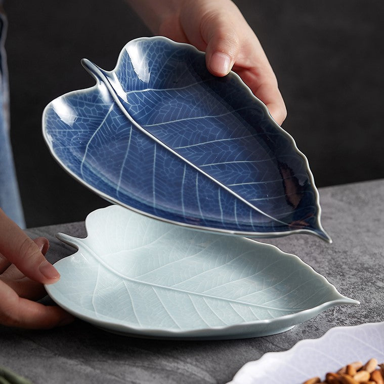 Ceramic Leaf Snack Plate