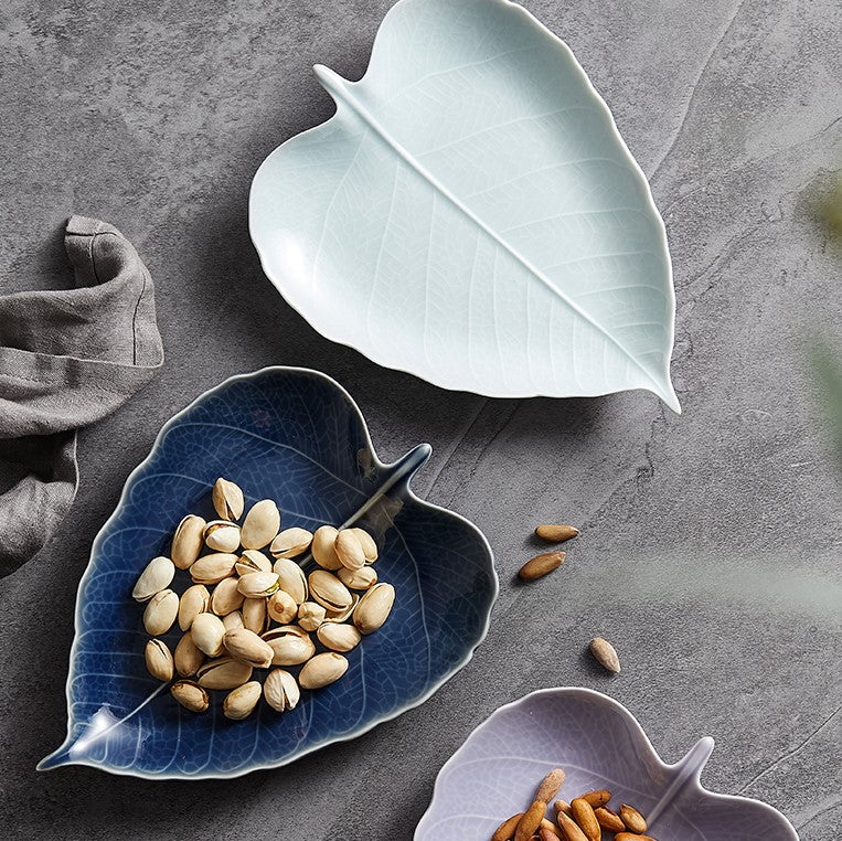 Ceramic Leaf Snack Plate