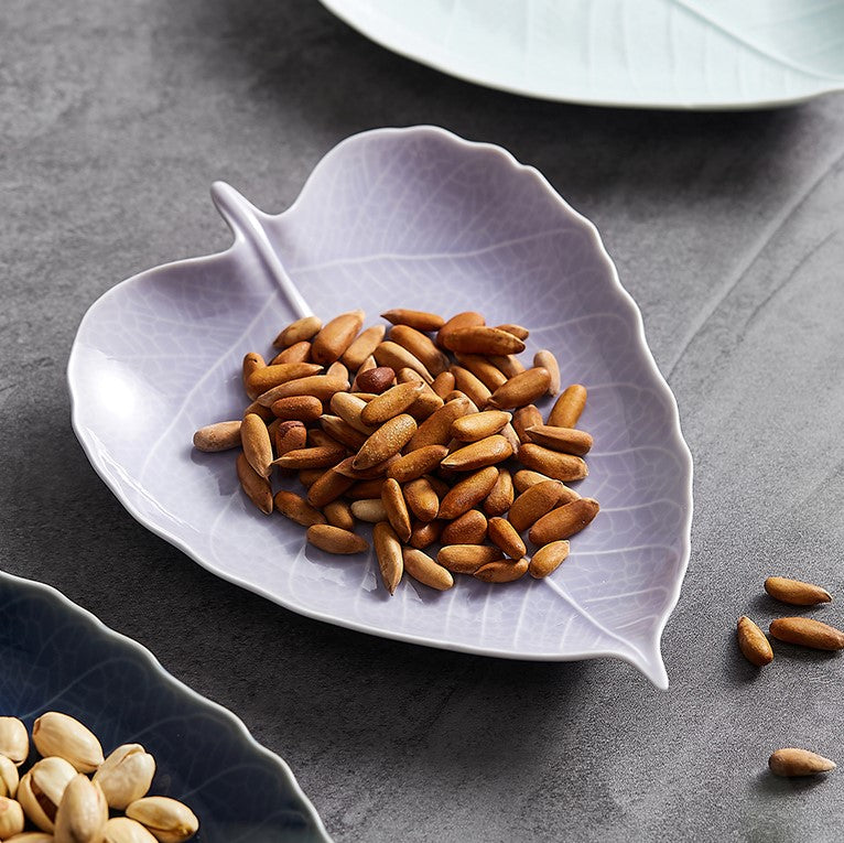 Ceramic Leaf Snack Plate