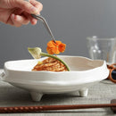 Ceramic Shaped Plate with Three Legs