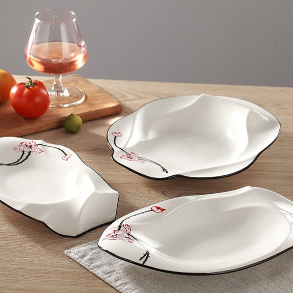 Floral Irregular Shaped Tableware