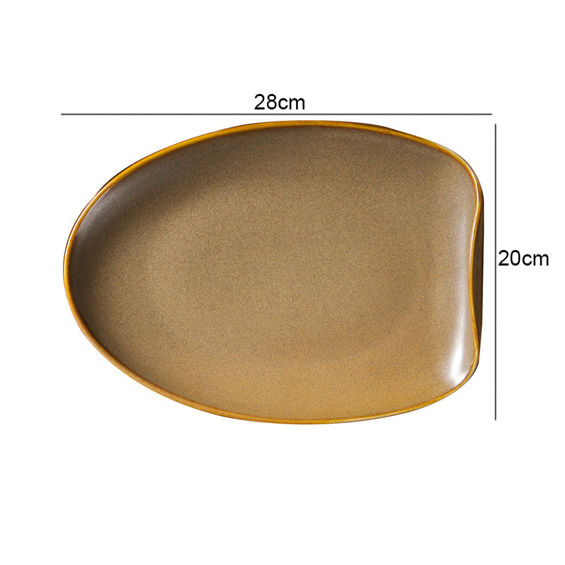 Japanese Inspired Irregular Shaped Ceramic Plates