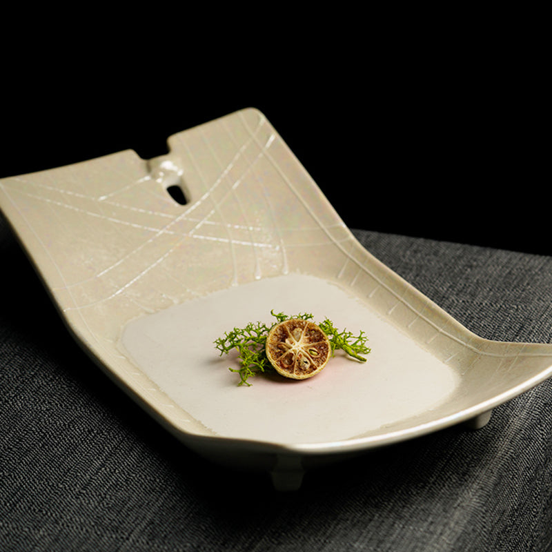 Japanese Inspired Rectangular Ceramic Plate