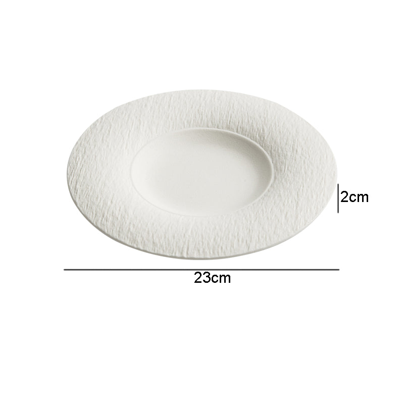 Minimalistic Ceramic White Plate