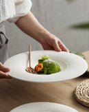 Minimalistic Ceramic White Plate