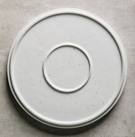 Relief Ceramic Minimalist White Plate