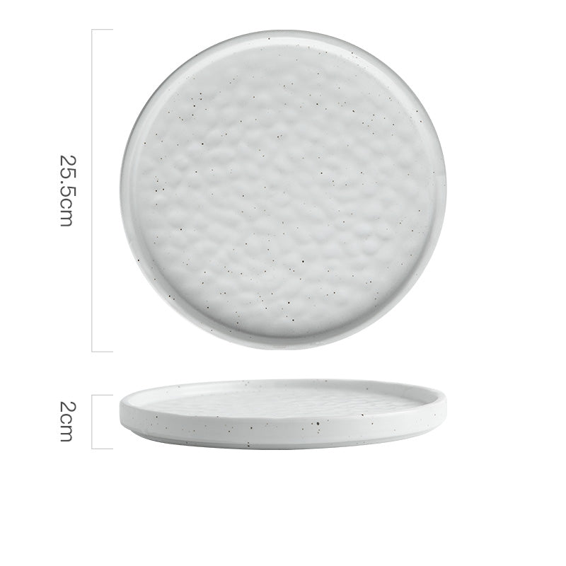 Relief Ceramic Minimalist White Plate