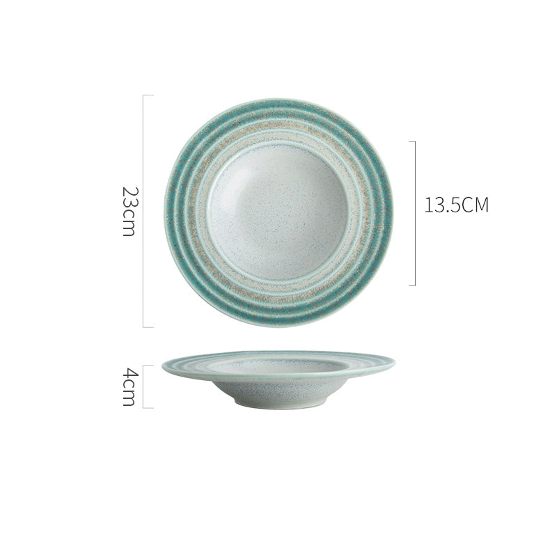 Straw Hat Round Ceramic Plate