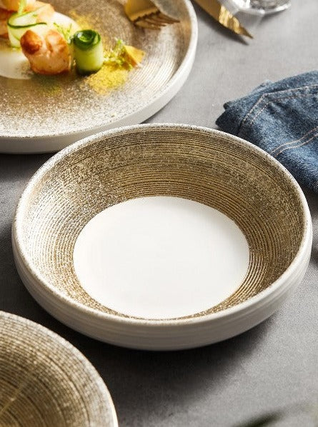 Western Inspired Ceramic Plates with Unique Pattern