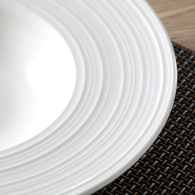 White Deep Rimmed Pasta Plate