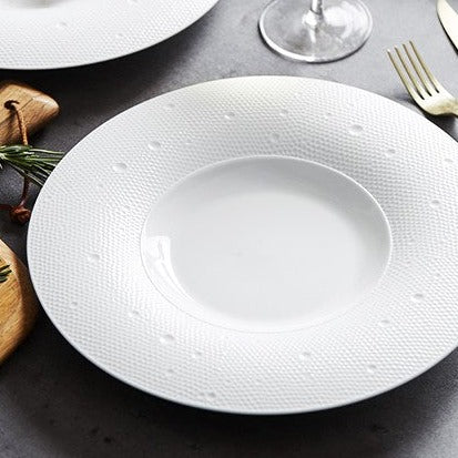 White Pearl Unique Dinner Plate