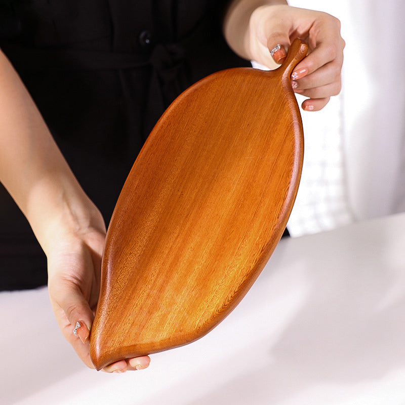 Wooden Leafy Dinner Plates