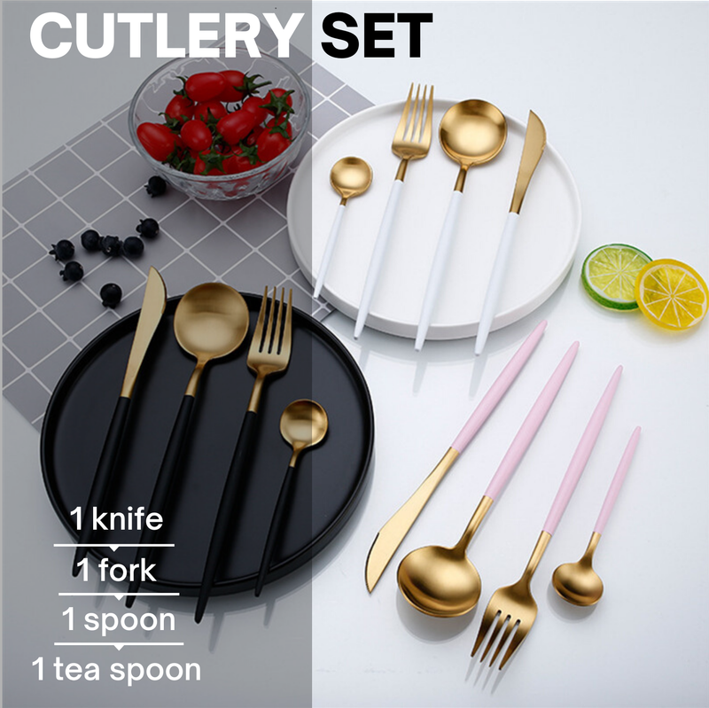 Gold Stainless Steel Luxury Cutlery Set