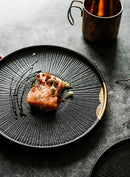 Black and Gold Plated Western Style Dinner Plate