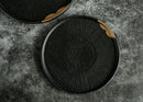 Black and Gold Plated Western Style Dinner Plate