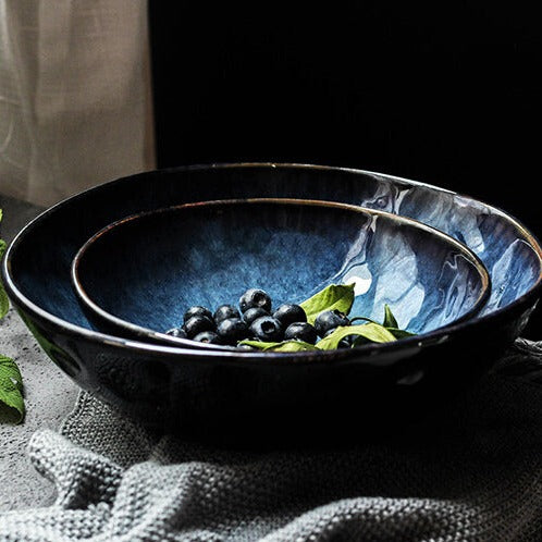 Retro Ceramic Soup Bowl Fruit Salad