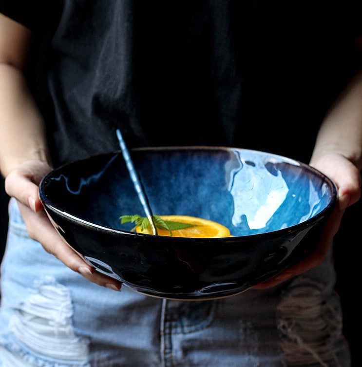 Retro Ceramic Soup Bowl Fruit Salad