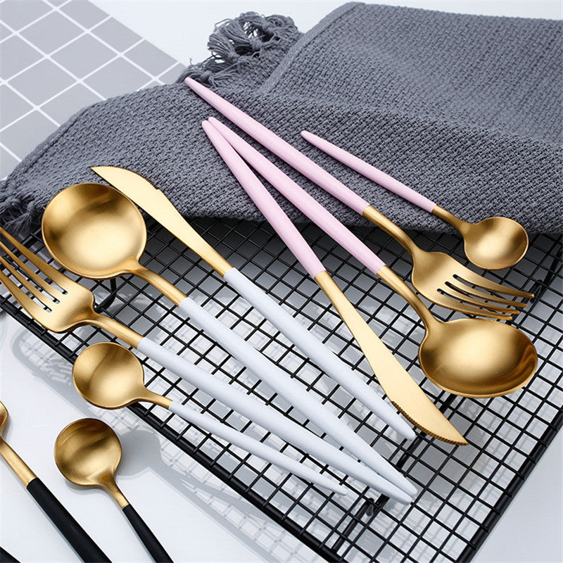 Gold Stainless Steel Luxury Cutlery Set