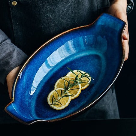 Irregular Shape Deep Ceramic Plate