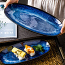 Japanese Style Sushi Oval Plate Top Restaurant Michelin