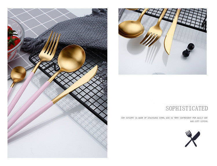 Gold Stainless Steel Luxury Cutlery Set