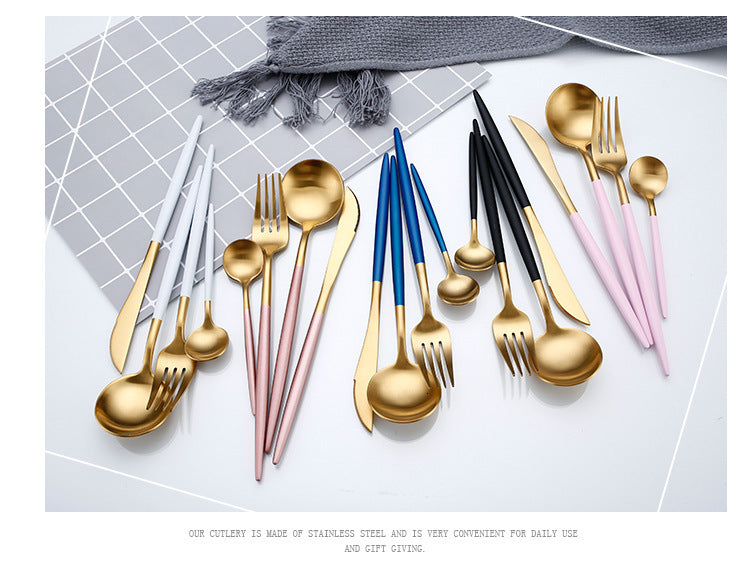 Gold Stainless Steel Luxury Cutlery Set