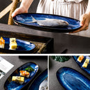 Japanese Style Sushi Oval Plate Top Restaurant Michelin