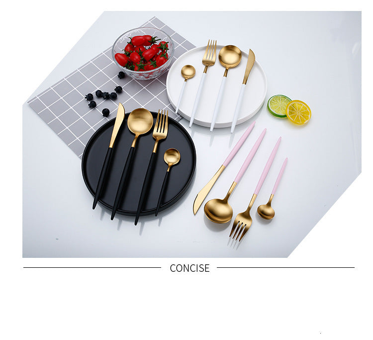 Gold Stainless Steel Luxury Cutlery Set