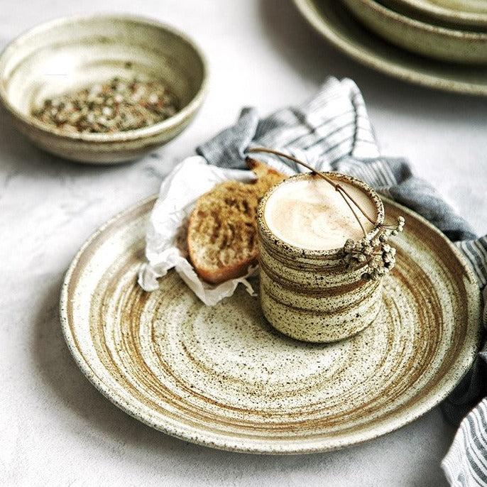 Handmade Round Steak Plates and Bowls