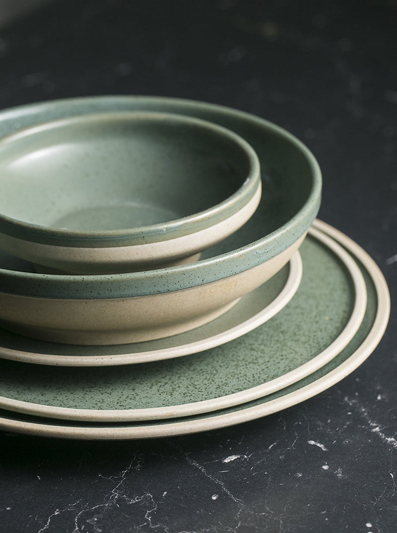 Mint Green Round Ceramic Plates