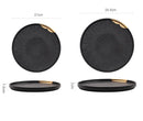 Black and Gold Plated Western Style Dinner Plate