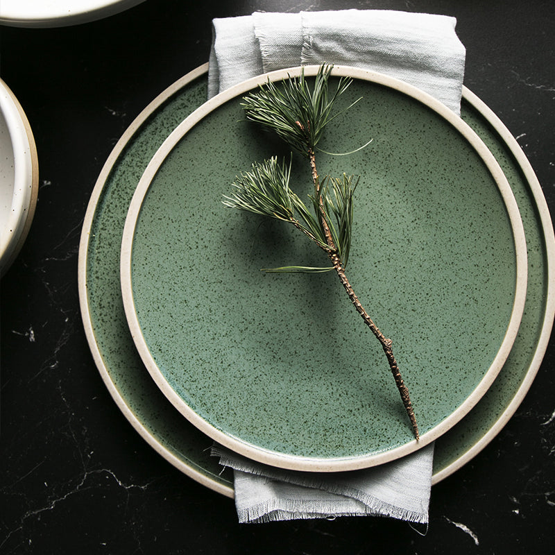 Mint Green Round Ceramic Plates