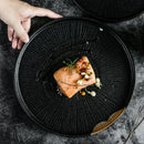 Black and Gold Plated Western Style Dinner Plate