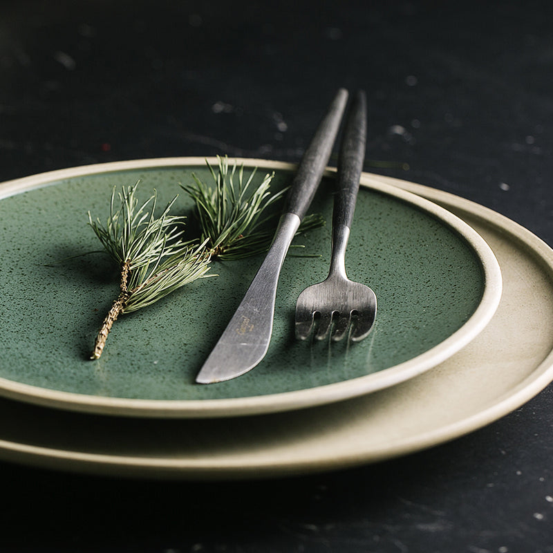 Mint Green Round Ceramic Plates