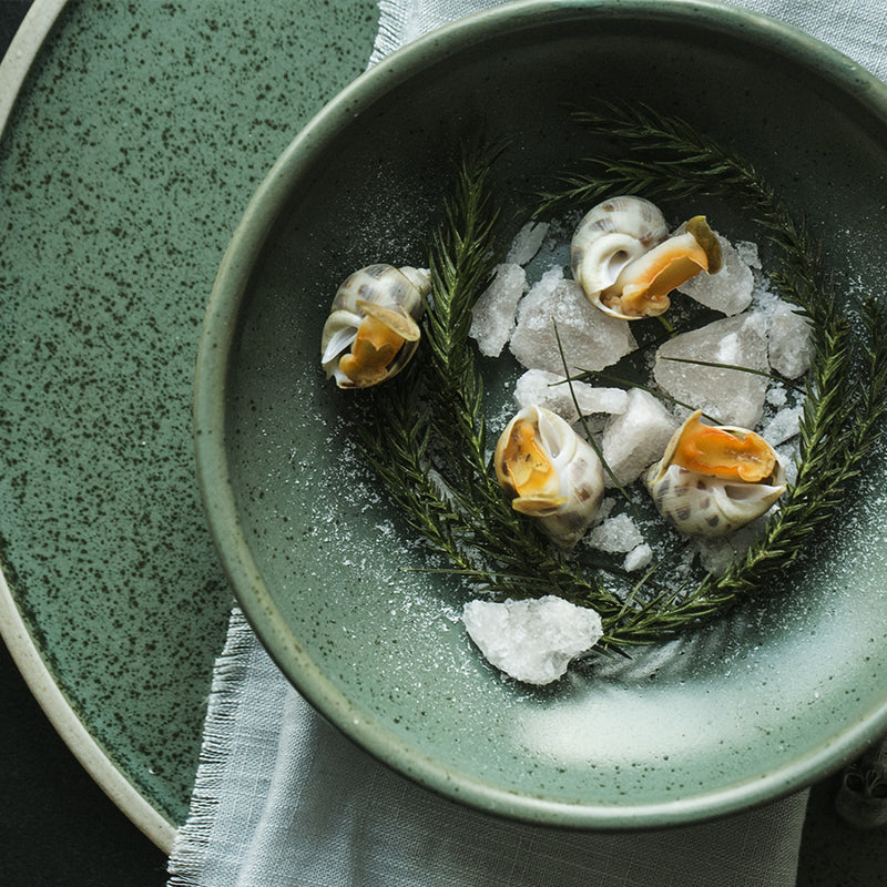 Mint Green Round Ceramic Plates