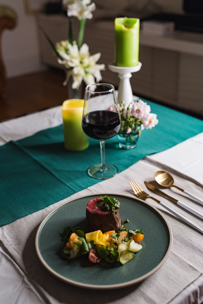 Mint Green Round Ceramic Plates