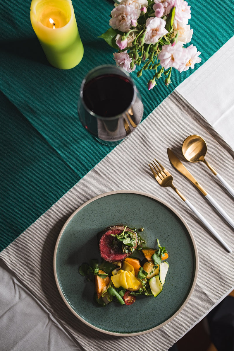 Mint Green Round Ceramic Plates