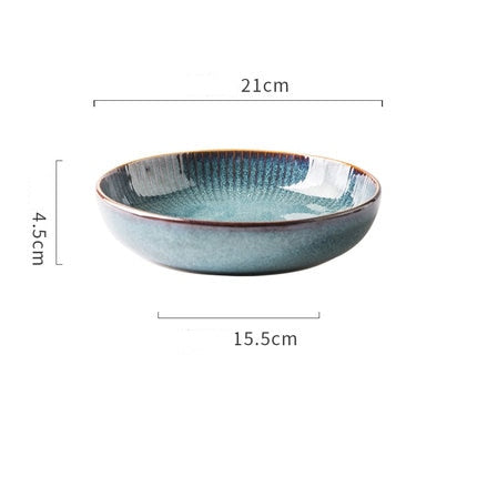 Nordic Style Kiln Glazed Ceramic Plates