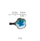 Ice Cracking Glaze Blue Ceramic Plates