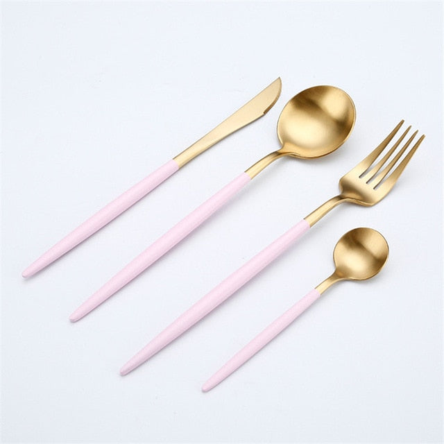 Gold Stainless Steel Luxury Cutlery Set