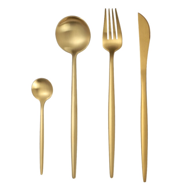 Gold Stainless Steel Luxury Cutlery Set