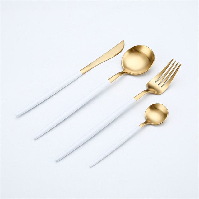 Gold Stainless Steel Luxury Cutlery Set