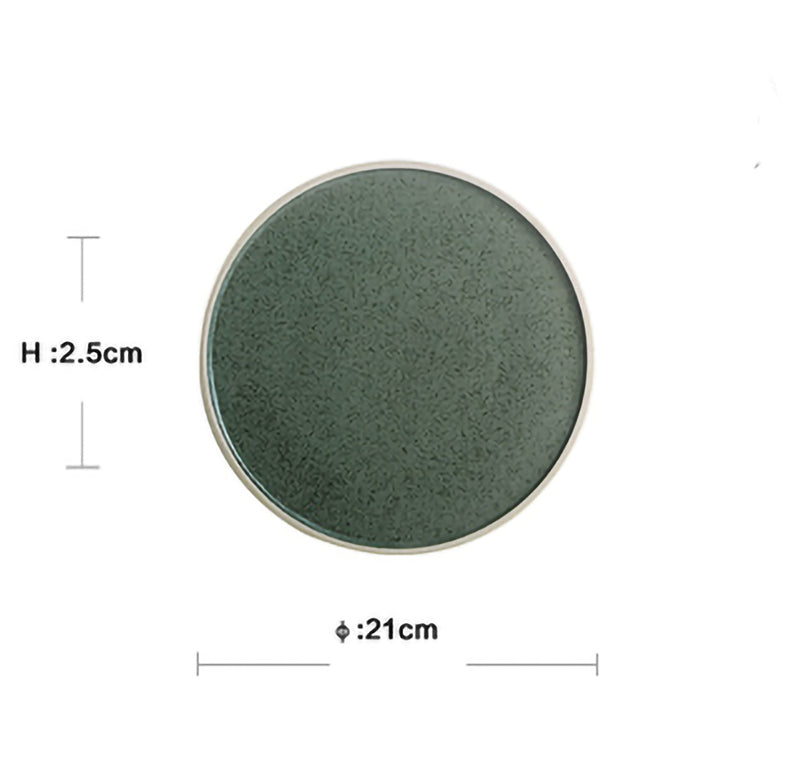 Mint Green Round Ceramic Plates