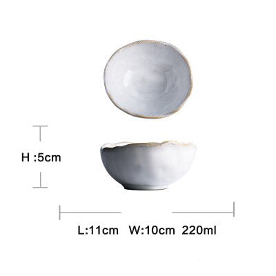 Nordic Ceramics Irregular Shape Plate Bowl Cup